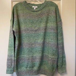 BP Nordstrom Green & Lilac Relaxed-Fit Sweater – Size Medium